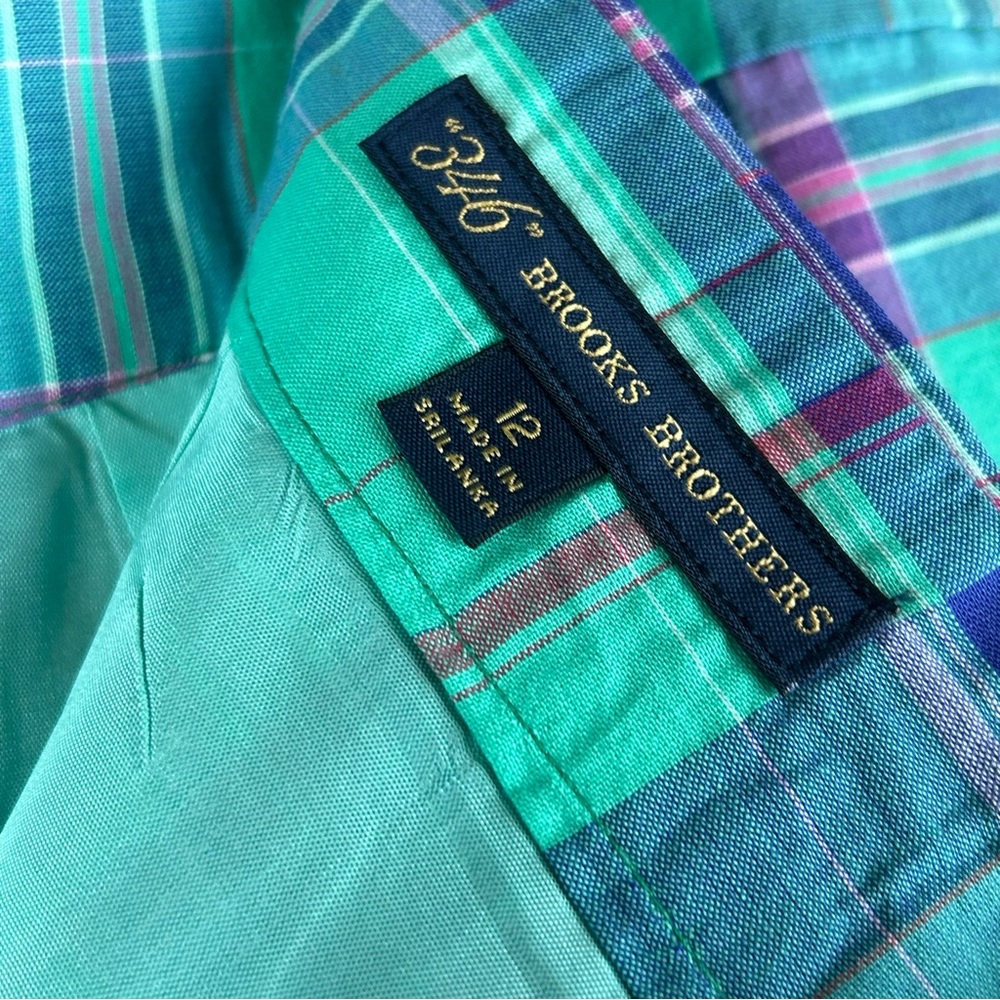 346 Brooks Brothers Preppy Plaid Lined Cotton Skirt  Festival Old Money - Picture 8 of 12